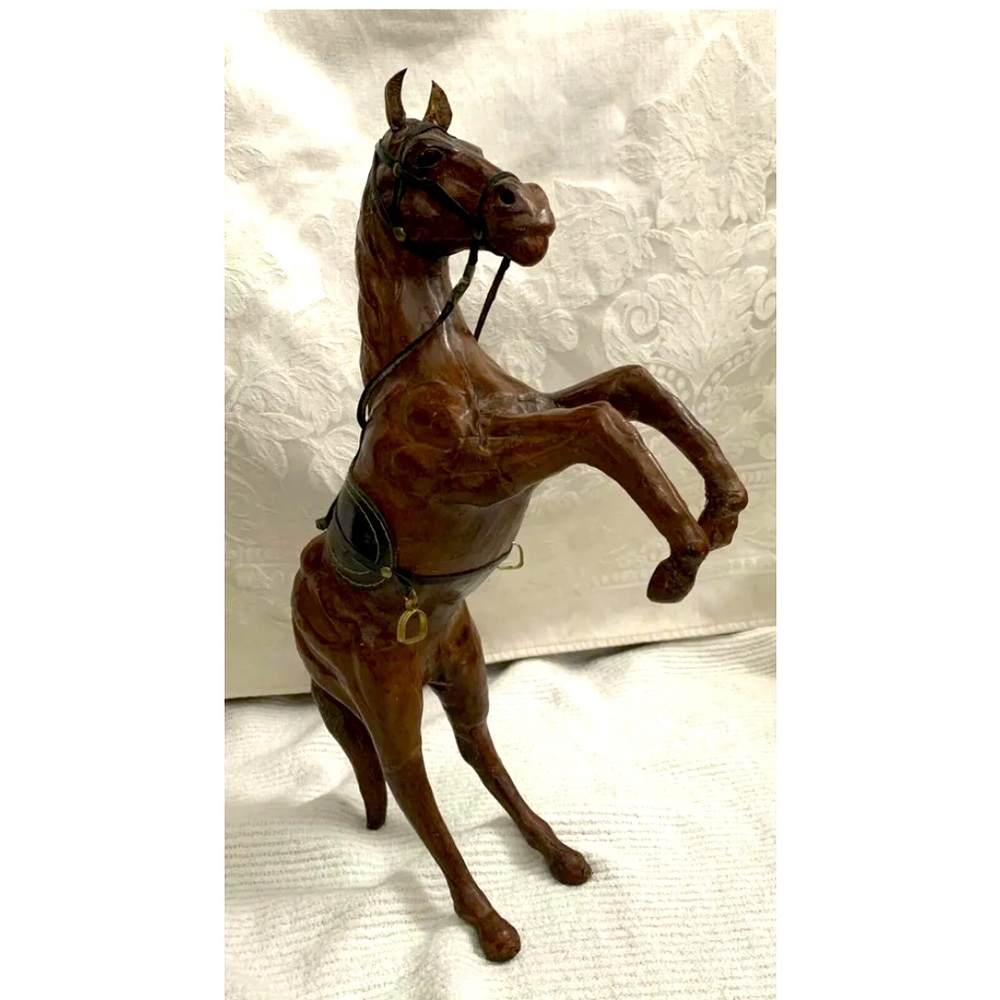Leather horse made in Rome Italy